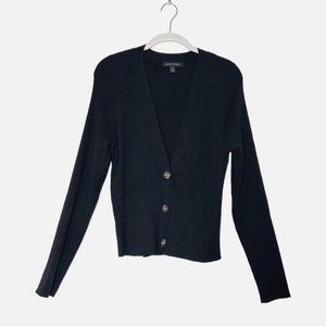 Banana Republic Fitted Chase Sweater Cardigan in Black - Sz L